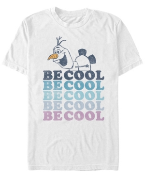 Fifth Sun Men's Olaf Be Cool Short Sleeve Crew T-shirt In White