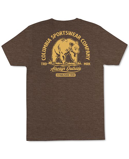 Columbia Sportswear Men S Bear Graphic T Shirt Reviews T Shirts Men Macy S