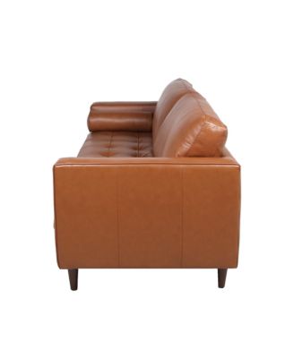 Maebelle Leather Sofa with Tufted Seat And Back