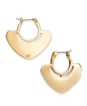 image of Alfani Gold-Tone Polished Decorative Hoop Earrings, Created for Macy-s