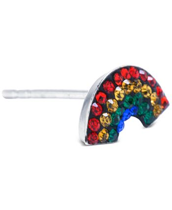 Giani Bernini - Crystal Rainbow Stud Earrings in Sterling Silver