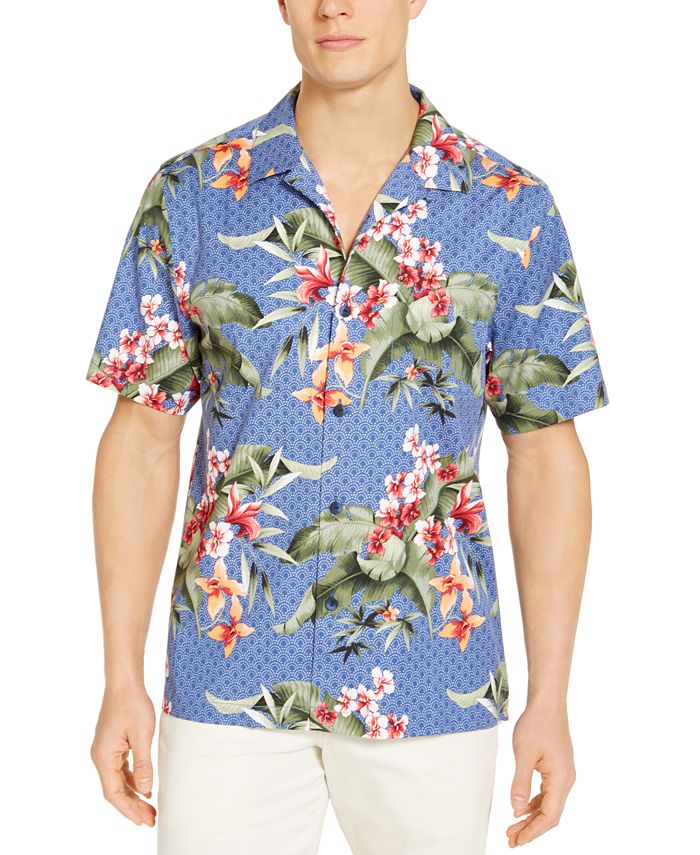 Tommy Bahama Men's Tropical Print Camp Shirt, Created for Macy's ...