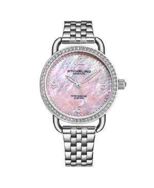 image of Stuhrling Women-s Silver Tone Stainless Steel Bracelet Watch 38mm