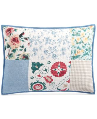 Photo 1 of Martha Stewart Collection Country Flora Patchwork Reversible Quilt and Sham Collection, Created for Macy's