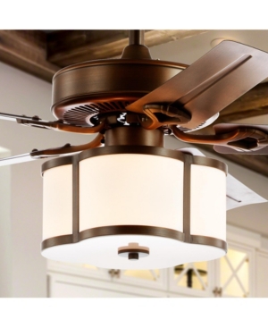 Jonathan Y Edith 52" 3-light, Wood Led Ceiling Fan With Remote In Satin Bronze