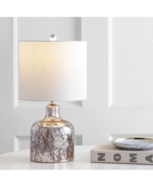 Jonathan Y Gemma 19" Glass Bell Led Table Lamp In Chrome