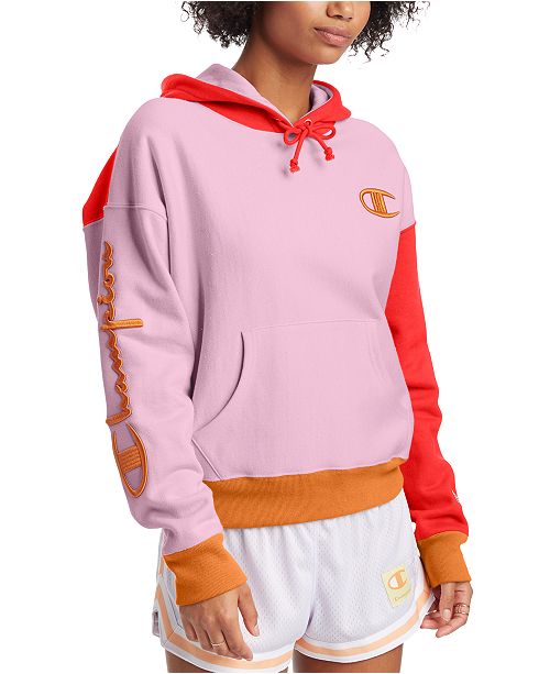 Champion Women S Reverse Weave Colorblocked Hoodie Reviews Women Macy S