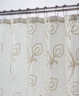 Stella Chenille Embroidederd Shower Curtain, 70" x 72"