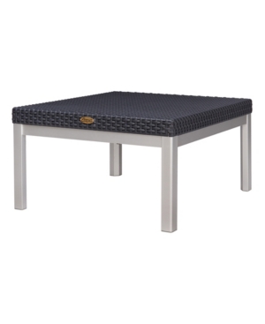 Lagoon Russ Rattan Coffee Table with Aluminum Legs