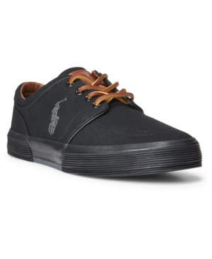 Polo Ralph Lauren Men's Canvas Faxon Low-Top Sneakers Men's Shoes