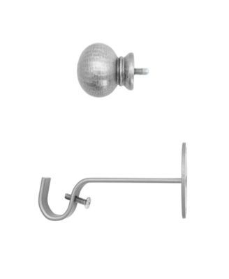 Elrene Home Fashions Farmhouse 0.75" Diameter Adjustable Curtain Rod Set with Rustic Hand-Forged Round Finials