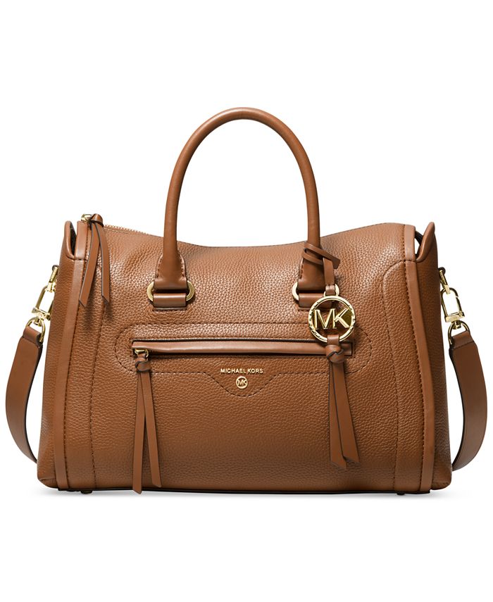 Michael Kors Carine Leather Medium Satchel & Reviews - Handbags &  Accessories - Macy's