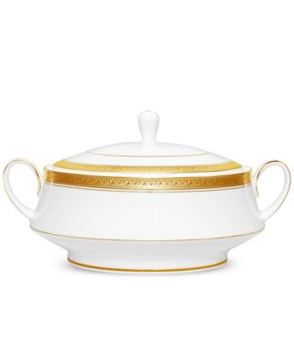 Noritake Crestwood Gold Covered Vegetable Bowl - Macy's