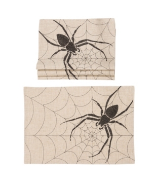 Manor Luxe Halloween Creepy Spiders Double Layer Placemats - Set of 4