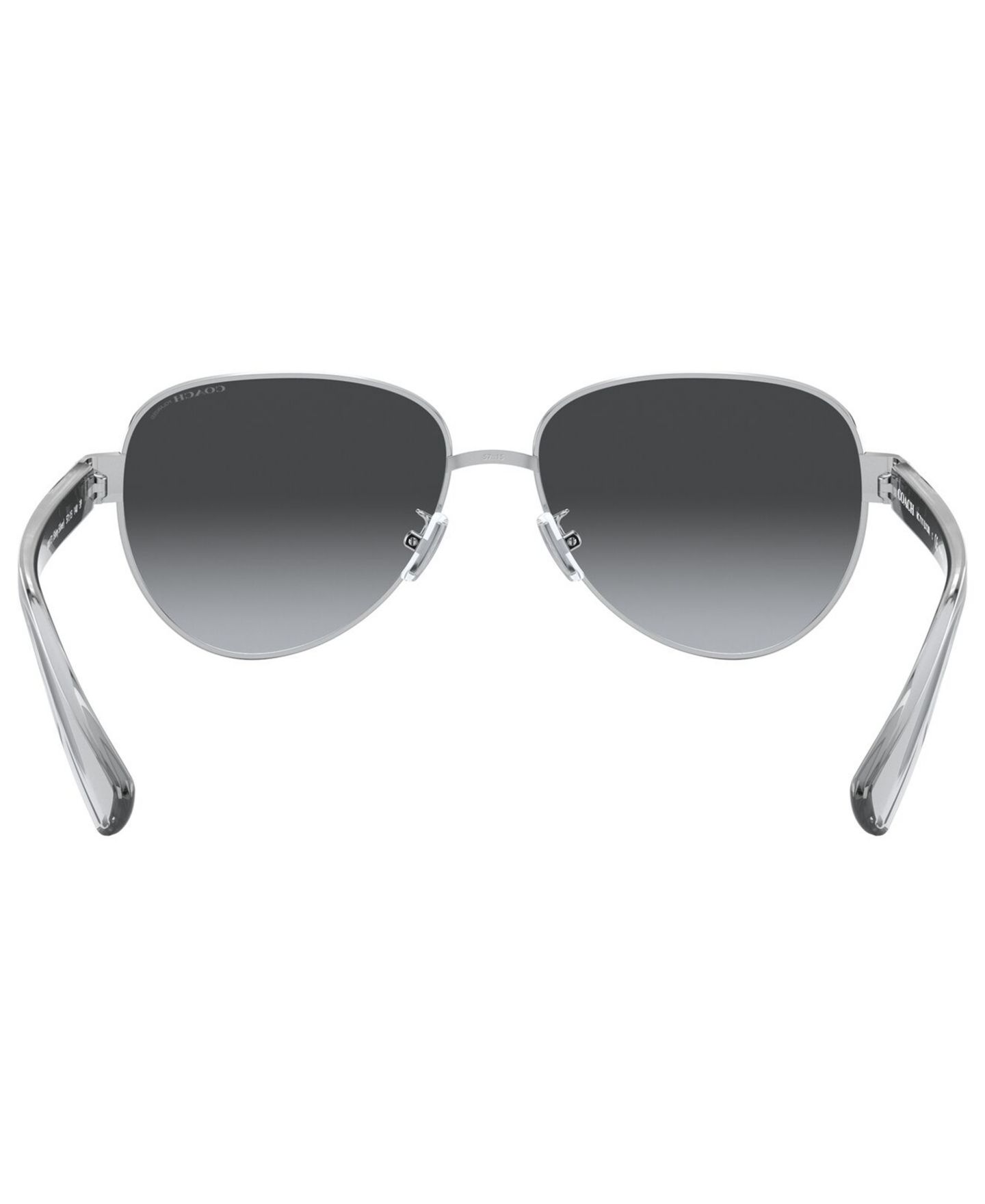 Женские солнцезащитные очки COACH Polarized Sunglasses, HC7111, цвет: Блестящий серебряный / Серый градиентный — фото 5