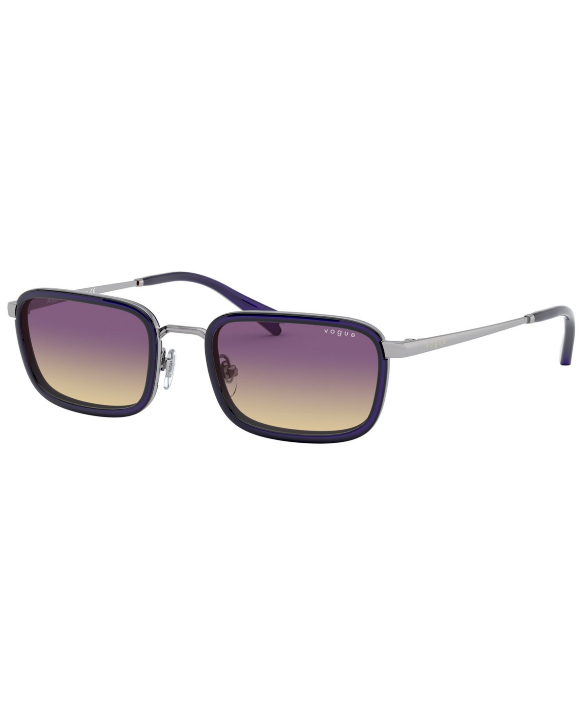 Vogue Eyewear Sunglasses, Vo4166s 49 In Gunmetal,yellow Gradient Violet