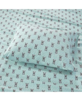 Novelty Printed Cotton Flannel 4-Pc. Sheet Set, California King