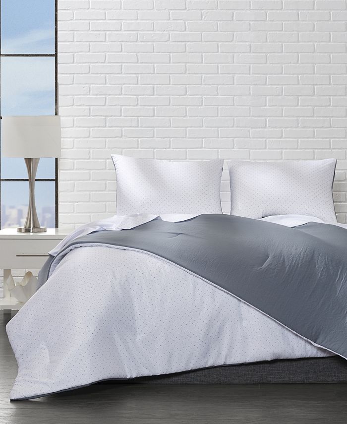 Ella Jayne Reversible Microfiber Polka Dot Twin Comforter 3 Piece Set