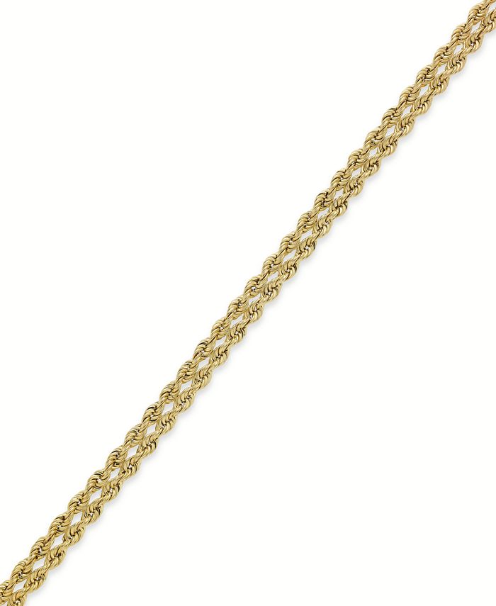 Macy's - 10k Gold Bracelet, Rope Bracelet