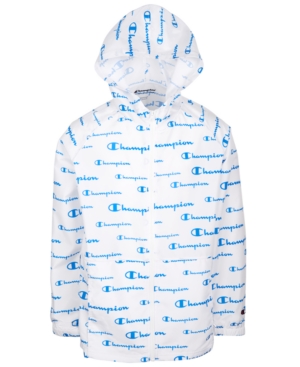 image of Champion Big Boys Allover Logo Script Windbreaker