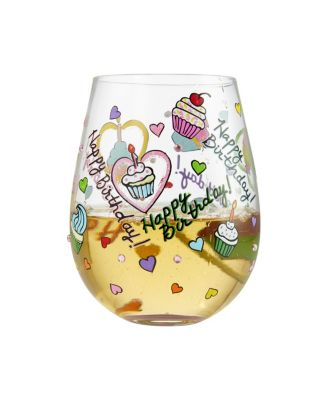 LOLITA Birthday Cupcakes Stemless Wine Glass