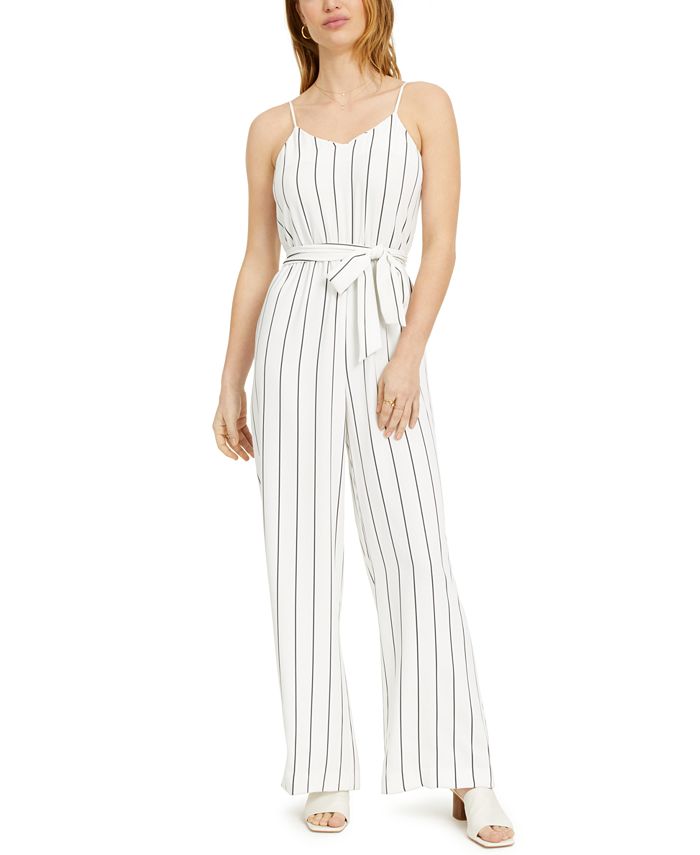 Bar III Sleeveless Striped Jumpsuit, Created for Macy's & Reviews ...