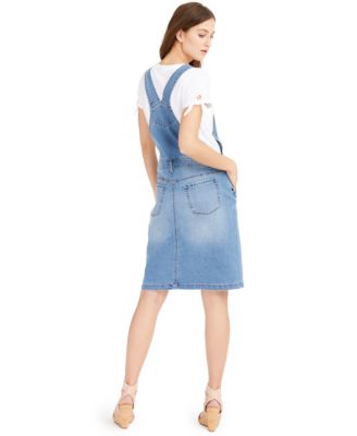 sleeveless fit and flare mini dress Conquer Denim Overall Dress – The Annex by Cheapskates