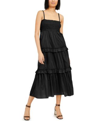 macy's black maxi dress