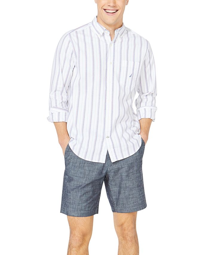 Nautica Men's Oxford Stripe Shirt & Reviews - Casual Button-Down Shirts ...