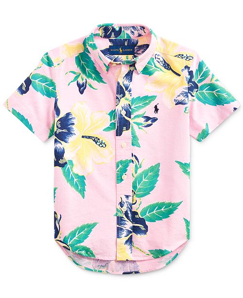 Polo Ralph Lauren Toddler Boys Floral Cotton Poplin Shirt