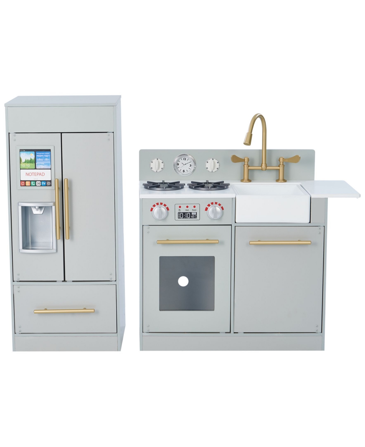 Teamson Little Chef Chelsea Modern Play Kitchen In Gray