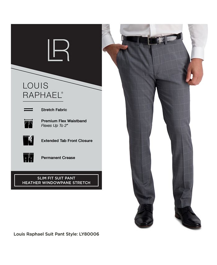 Louis Raphael Men's Slim Fit Dress Pant