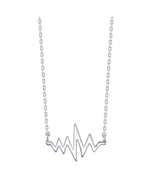 image of Unwritten Heartbeat Necklace in Fine Silver Plate