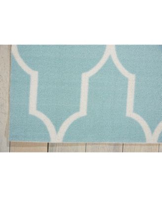 Backyard BAC087 Aqua 7'9" x 10'10" Outdoor Area Rug