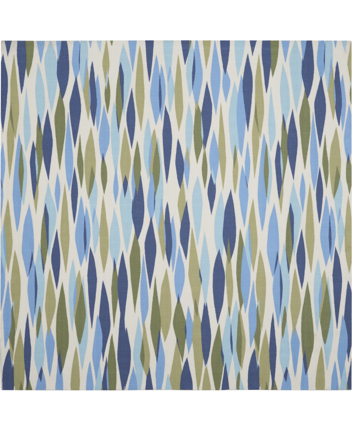 Long Street Looms Shady Brights SHA01 Aquamarine 8'6in x 8'6in Square Outdoor Area Rug - Seaglass