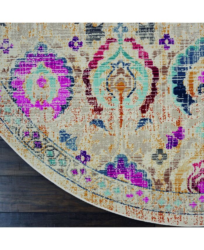 Long Street Looms Era Tabriz ERA04 Ivory 6' Round Area Rug - Macy's