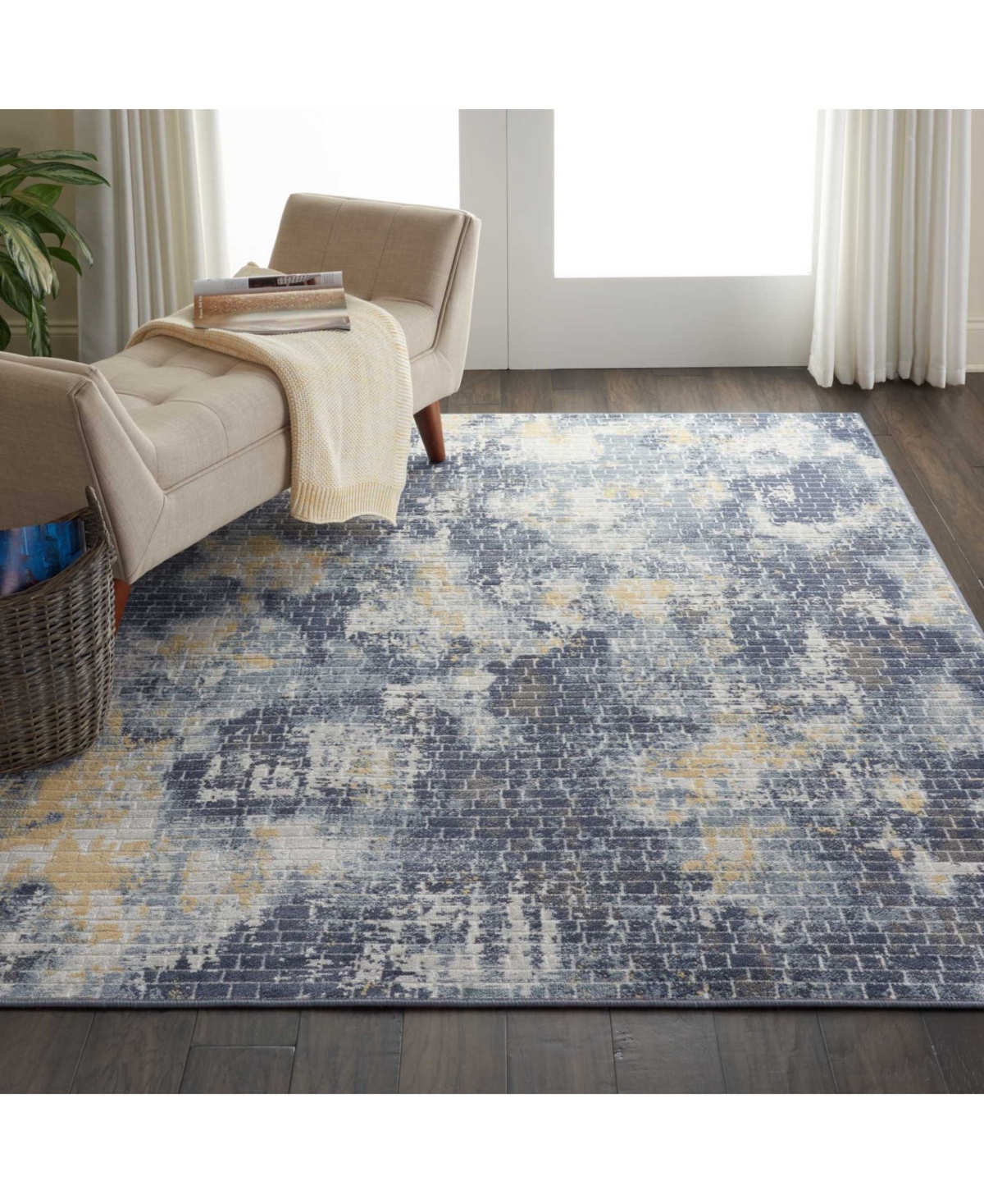 Long Street Looms City Style Cis05 Ivory, Mist 4' X 6' Area Rug In Ivory,sky