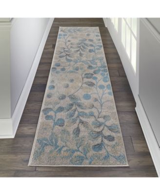 Peace PEA03 Ivory 2'3" x 7'3" Runner Rug