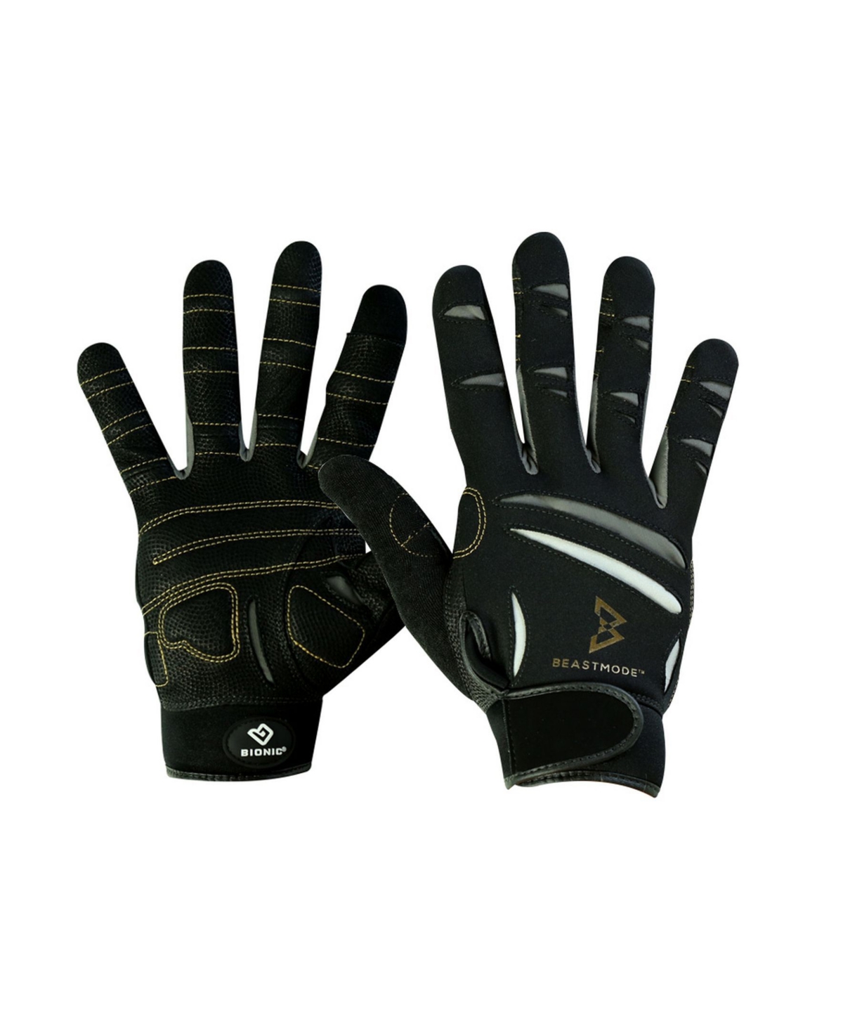 Men's Premium Beastmode Fitness Full Finger Gloves - Black