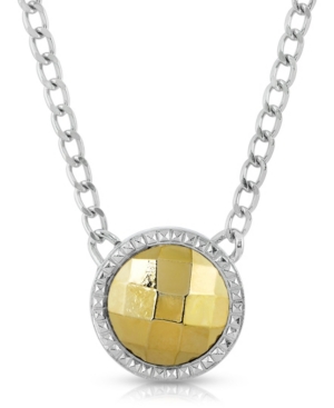 image of 2028 Silver-Tone and Gold-Tone Round Pendant Necklace