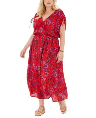 casual red dress plus size