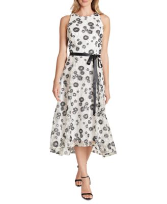 Tahari ASL Embroidered-Floral Midi Dress - Macy's