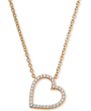 image of Ava Nadri Cubic Zirconia Heart Pendant Necklace, 16
