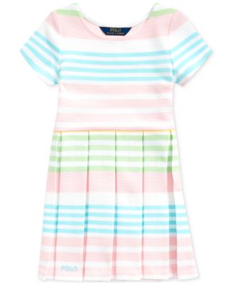 Polo Ralph Lauren - Little Girls Striped Ottoman-Rib Dress