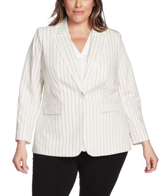 plus size striped blazers