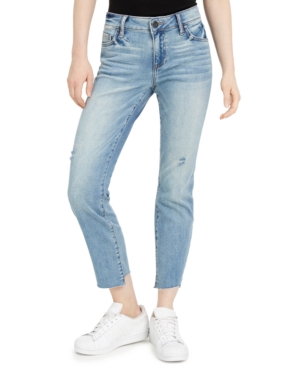 image of Kut from the Kloth Cropped Step-Hem Straight-Leg Jeans