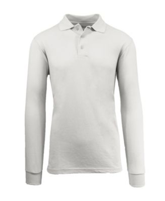 Galaxy By Harvic Men's Long Sleeve Pique Polo Shirt - Macy's