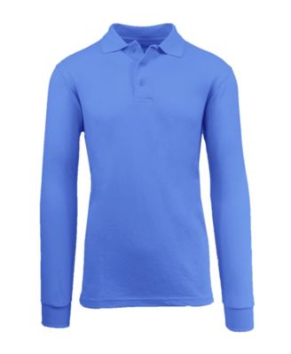 Men's Long Sleeve Pique Polo Shirt