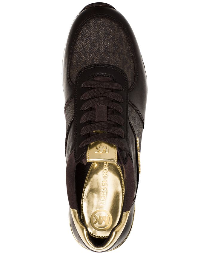 Michael Kors Allie Wrap Trainer Signature Logo Sneakers - Macy's