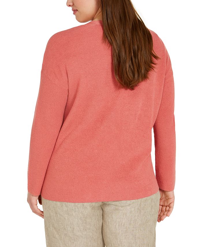 Eileen Fisher Plus Size Boyfriend Cardigan Macy's